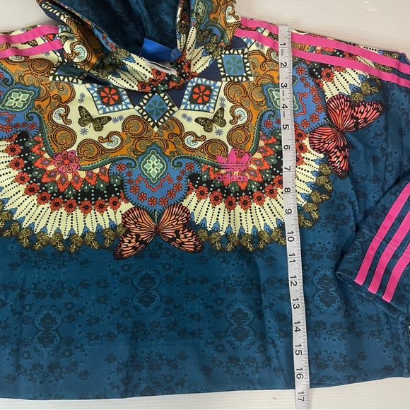 Adidas X Farm Rio Borbomix Trefoil Crop Top Sweatshirt S - Picture 6 of 8